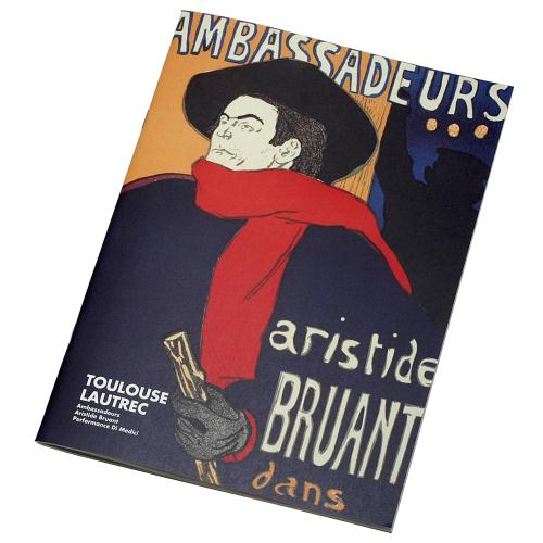 Performance Di Mediciシリーズの、ロートレックの「Ambassadems Aristide Bruant (アンバサドールのアリスティード・ブリュアン)」を表紙にデザインしたB5サイズノート