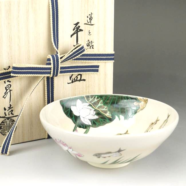 若冲「蓮池遊魚図」を描いた清水焼の抹茶碗