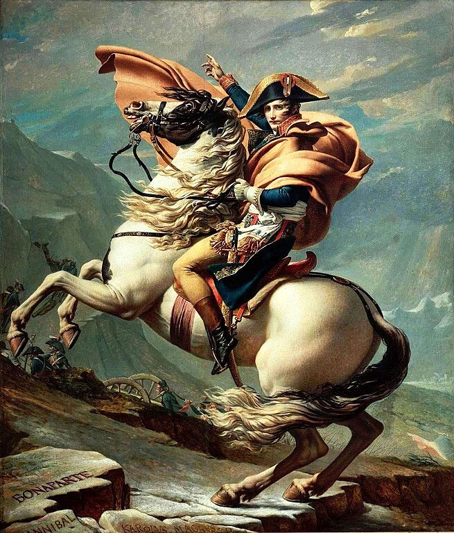 『サン＝ベルナール峠を越えるボナパルト』の肖像画はナポレオンではない