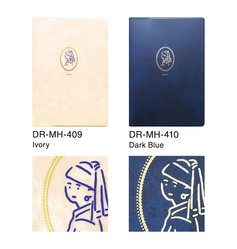 名画を、箔押しフレームでシックにアレンジした手帳が、手帳メーカー「エルコミューン」からMATOKAシリーズとして発売