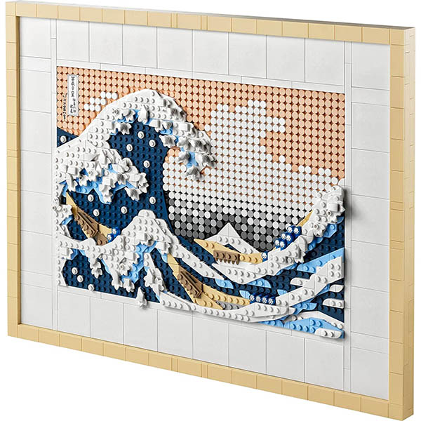 「富嶽三十六景 神奈川沖浪裏」をLEGOで再現したアートセット