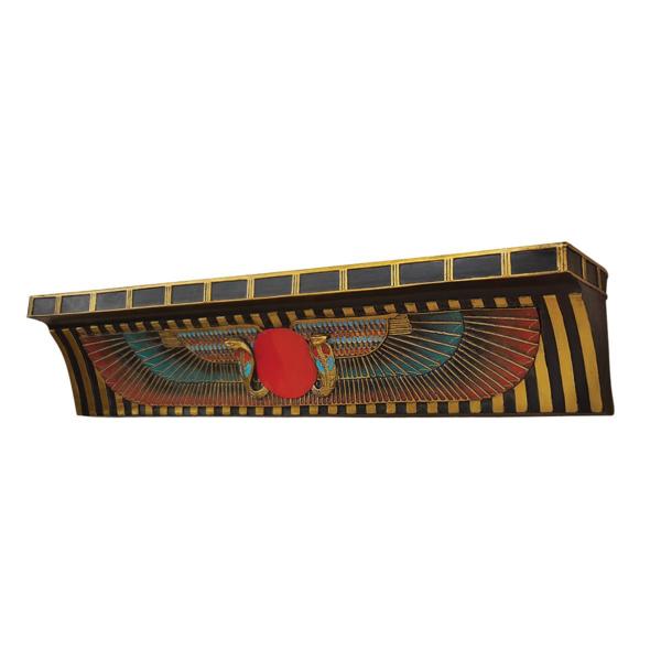 古代エジプト風の、コブラの装飾が施されたエスニックな飾り棚