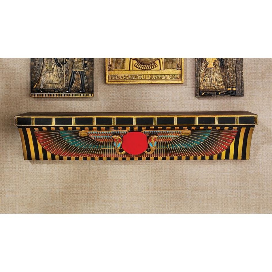 古代エジプト風のコブラ装飾飾り棚