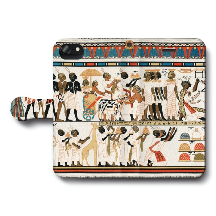 古代エジプトのカラー壁画でデザインされたオリエンタルなスマホケース