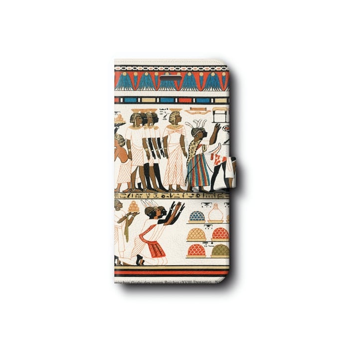 古代エジプトのカラー壁画デザインのスマホケース