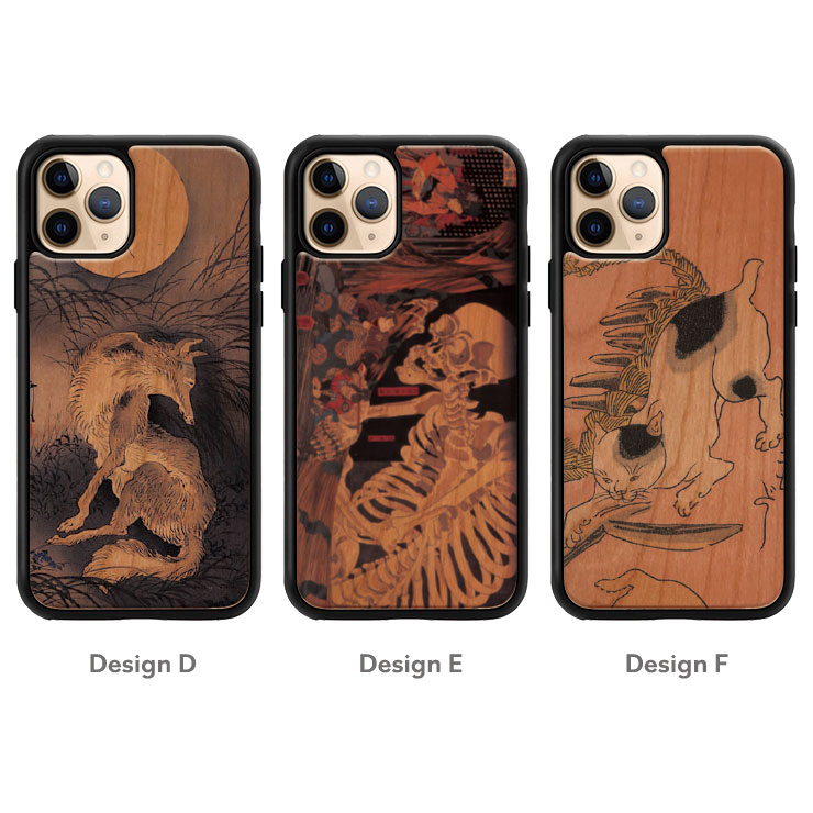 日本名画の浮世絵を美しくデザインした木製iPhoneケース