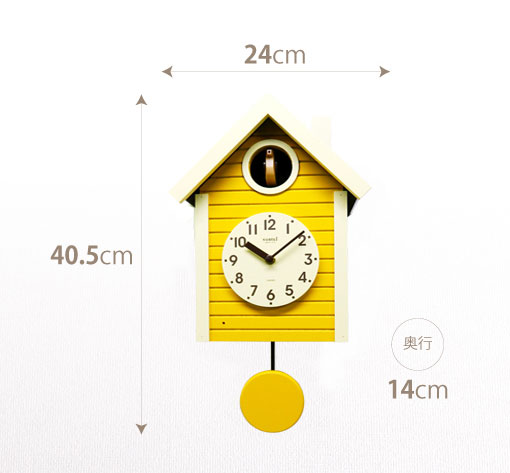 ログハウス風木製鳩時計