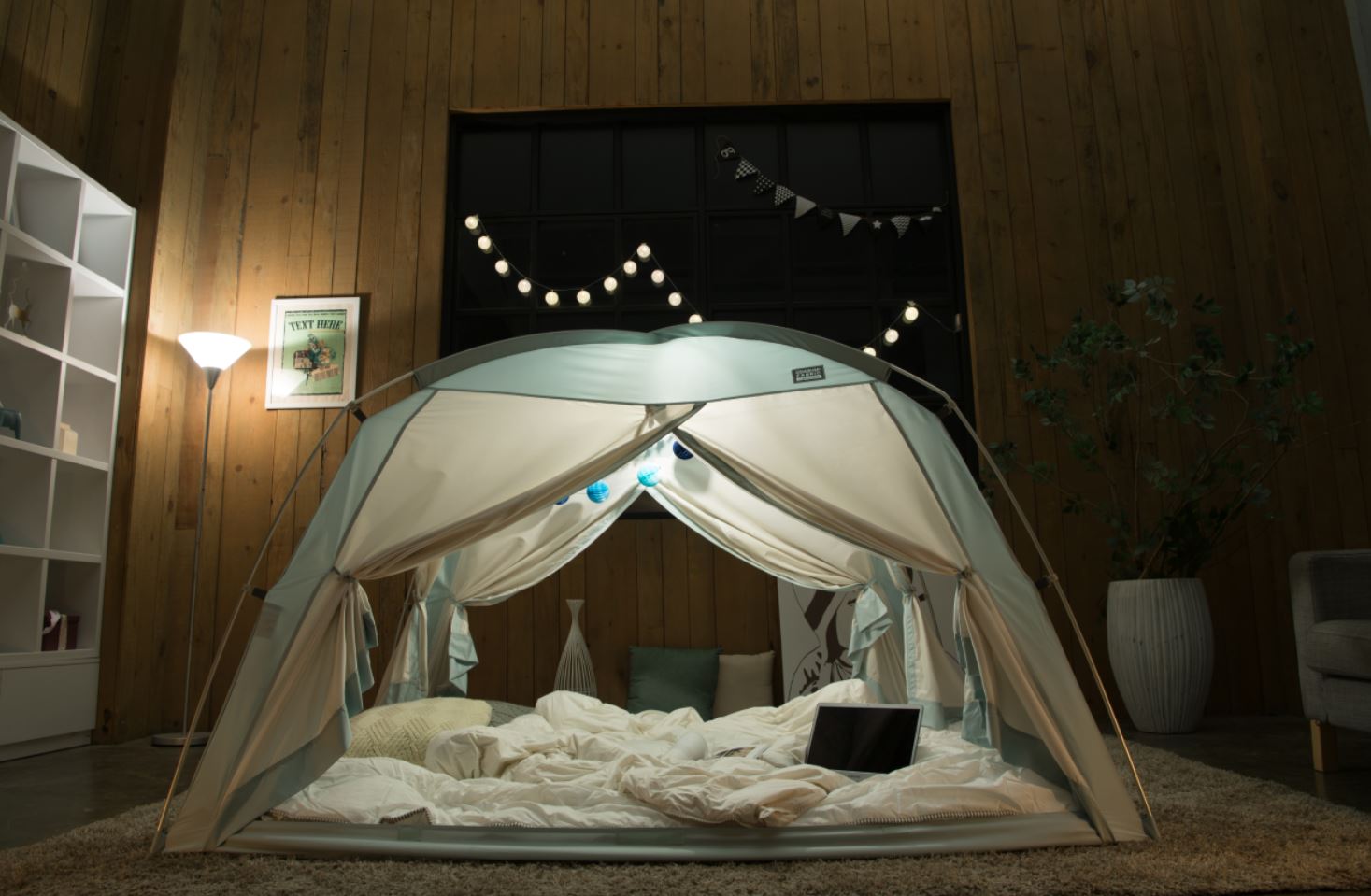 乾燥や寒さから守るTASUMI製の室内用暖房テント