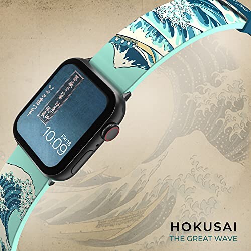 「神奈川沖浪裏」デザインMobyFox製のApple watch交換ベルト