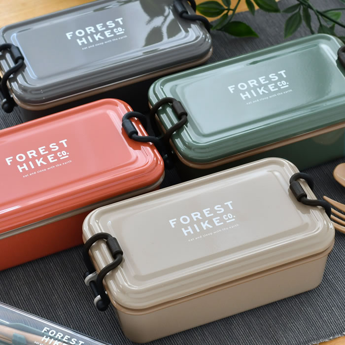 電子レンジも食洗器もOK、留め具でしっかり蓋が止められる嵩張らないミニマルなお弁当箱＜フォレストハイク・SABUサブヒロモリ＞