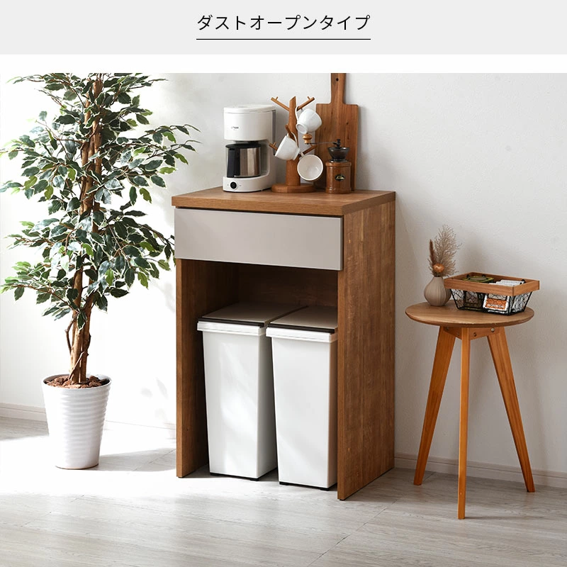 同シリーズの収納を組み合わせてオリジナルのレイアウトを作る事も可能な大川家具製のカスタマイズキッチン収納