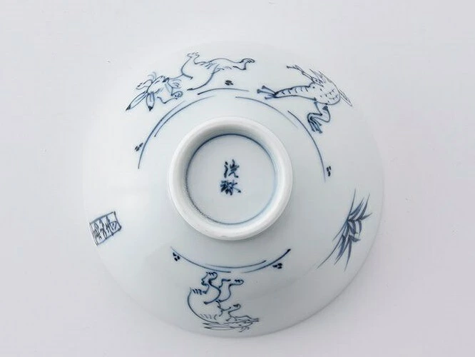 洸淋窯・鳥獣戯画デザイン波佐見焼夫婦茶碗