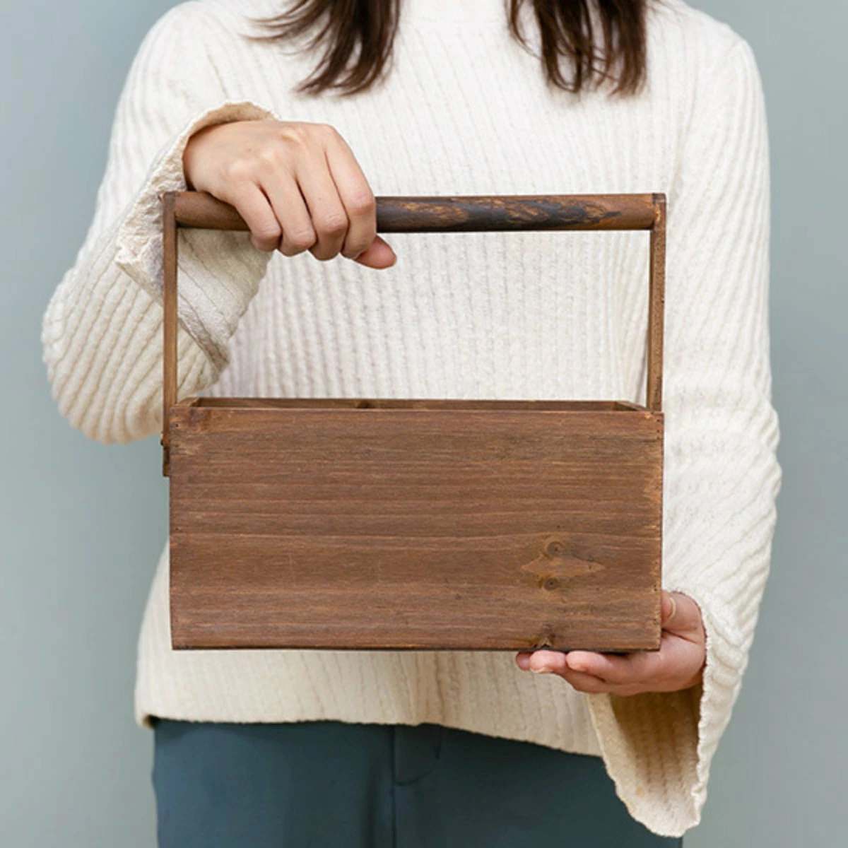アンティーク調のカントリー風木製ボックス＜doux＞