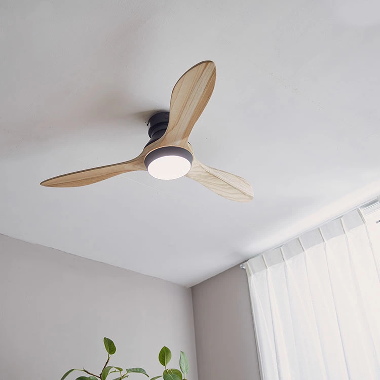 飛行機のプロペラ風LED天然木シーリングファン