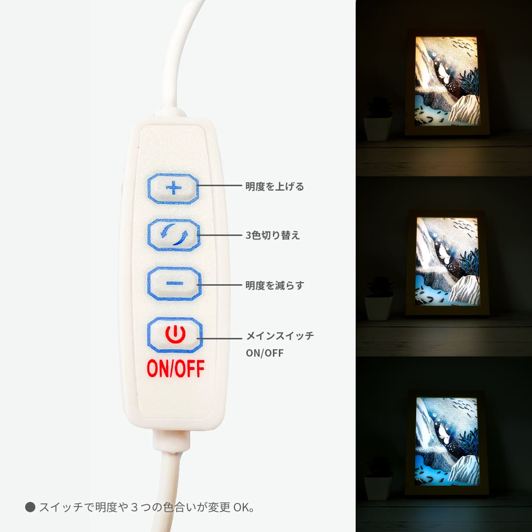 「ムーミンの谷の彗星」でデザインした LEDフレームライト