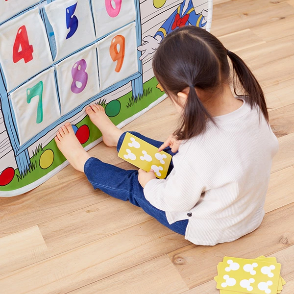 一つのハウスで、運動、数の学習、手先の器用さ、想像力など、様々な能力を楽しみながら育むことができる