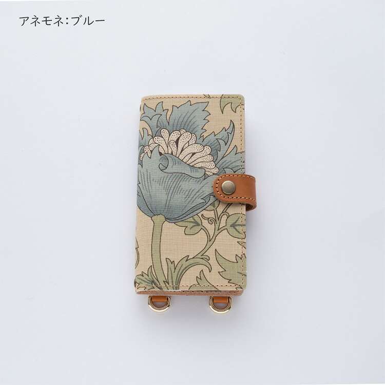 モリス「アネモネ」平織手帳型スマホケース