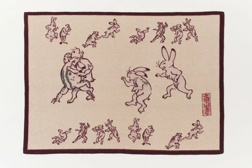 泉大津市ふるさと納税鳥獣戯画ハーフブランケット