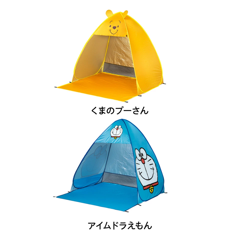 テントの中に入れば、まるでキャラクターの物語の中にいるかのような、特別な気分に