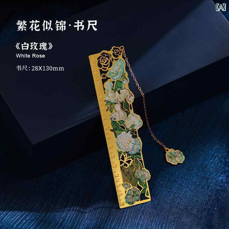 名画モチーフ金属プレート透かし彫り栞