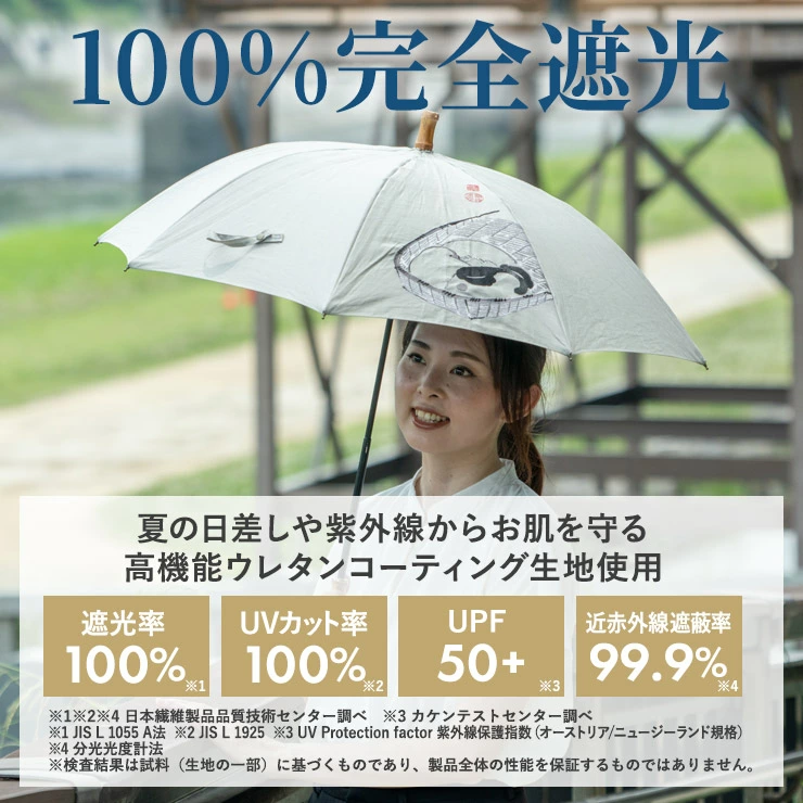 安心の遮光・遮熱性能。「逃熱日傘🄬」の信頼。