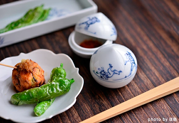 宝珠型の珍味入れ