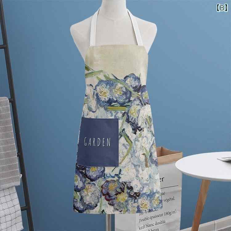 ゴッホが描いた花の名画防汚防水エプロン